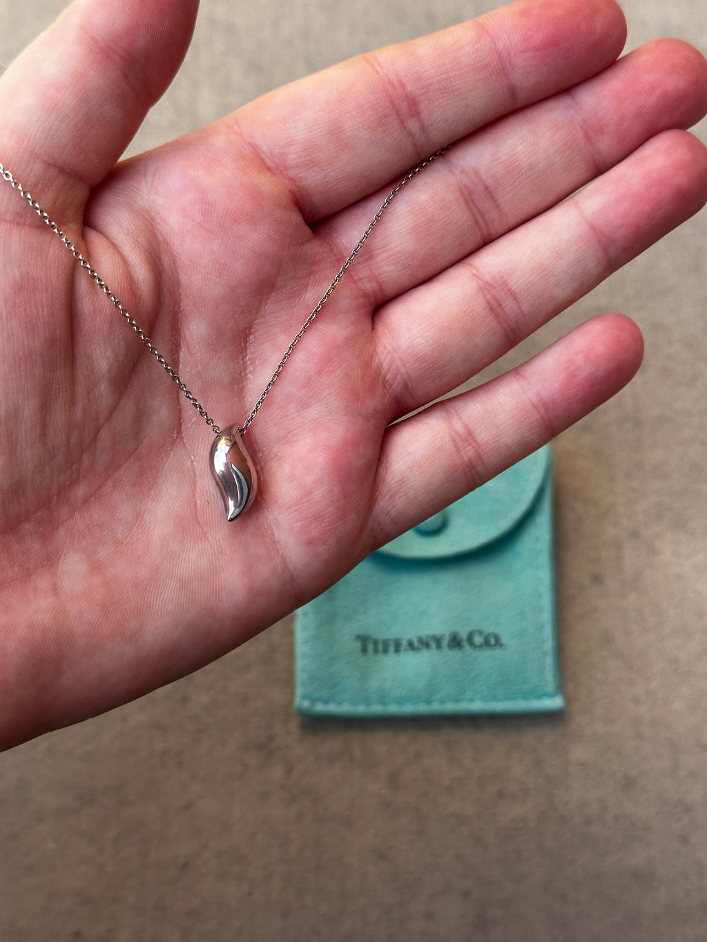 Tiffany & Co Elsa Peretti Feather pendant necklace