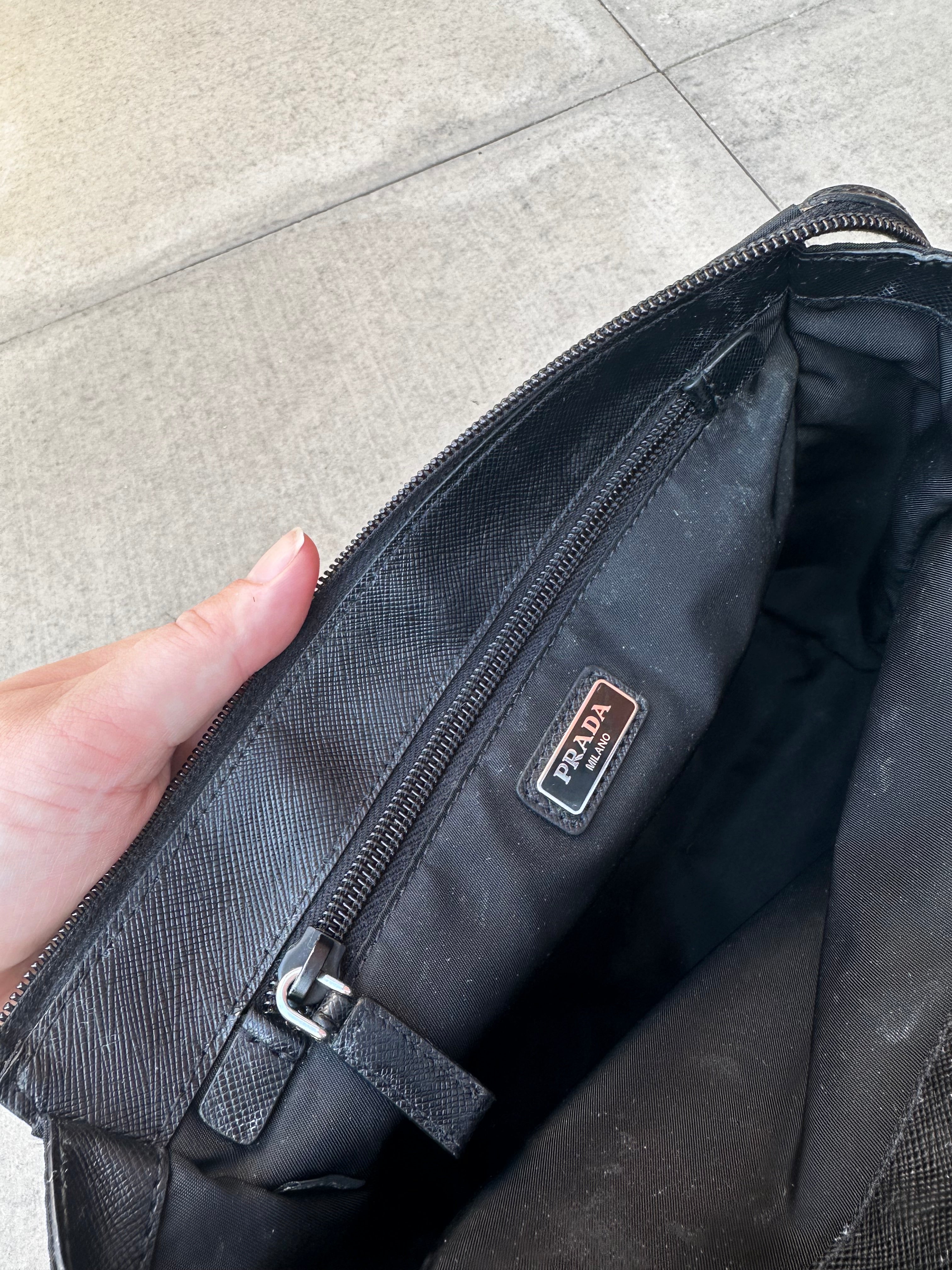Vintage Prada Black Nylon Pouch