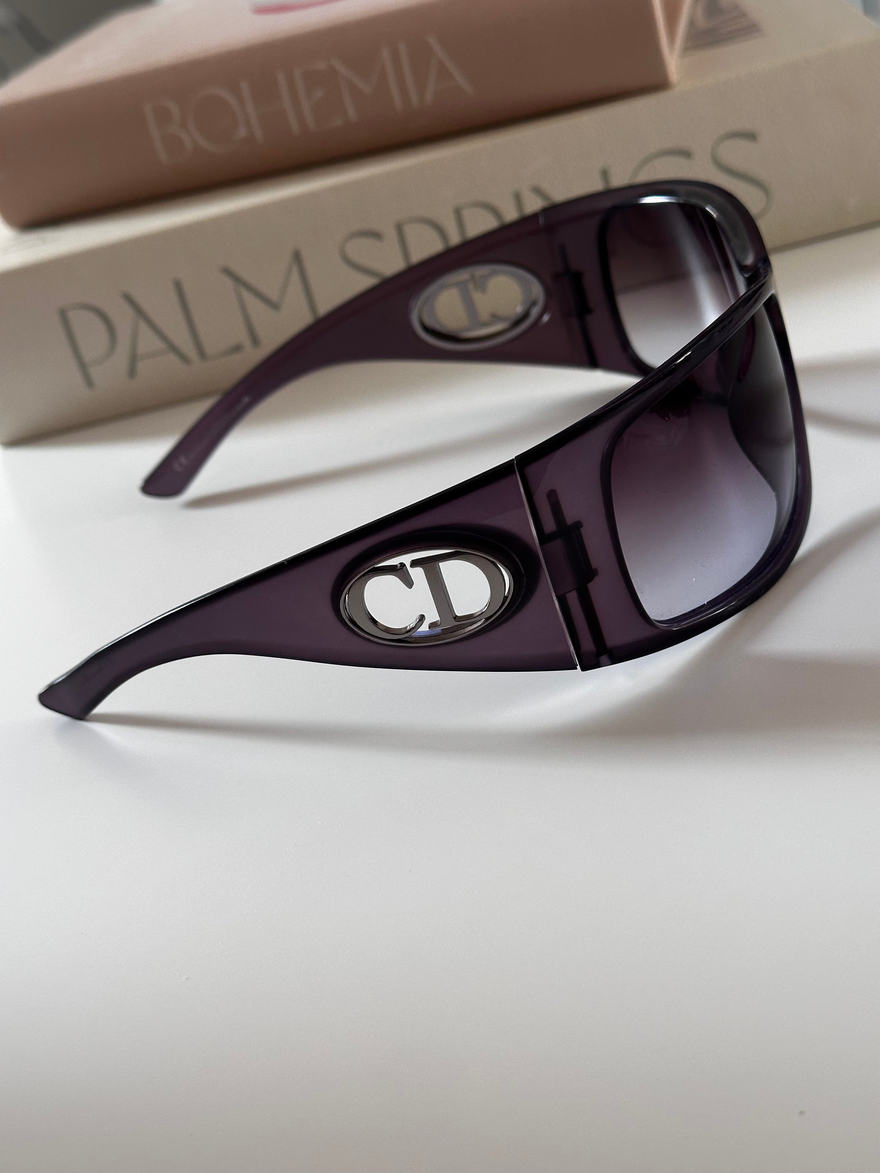 2000s Purple Dior Wrap sunglasses