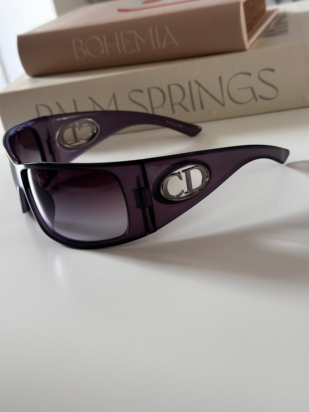 2000s Purple Dior Wrap sunglasses