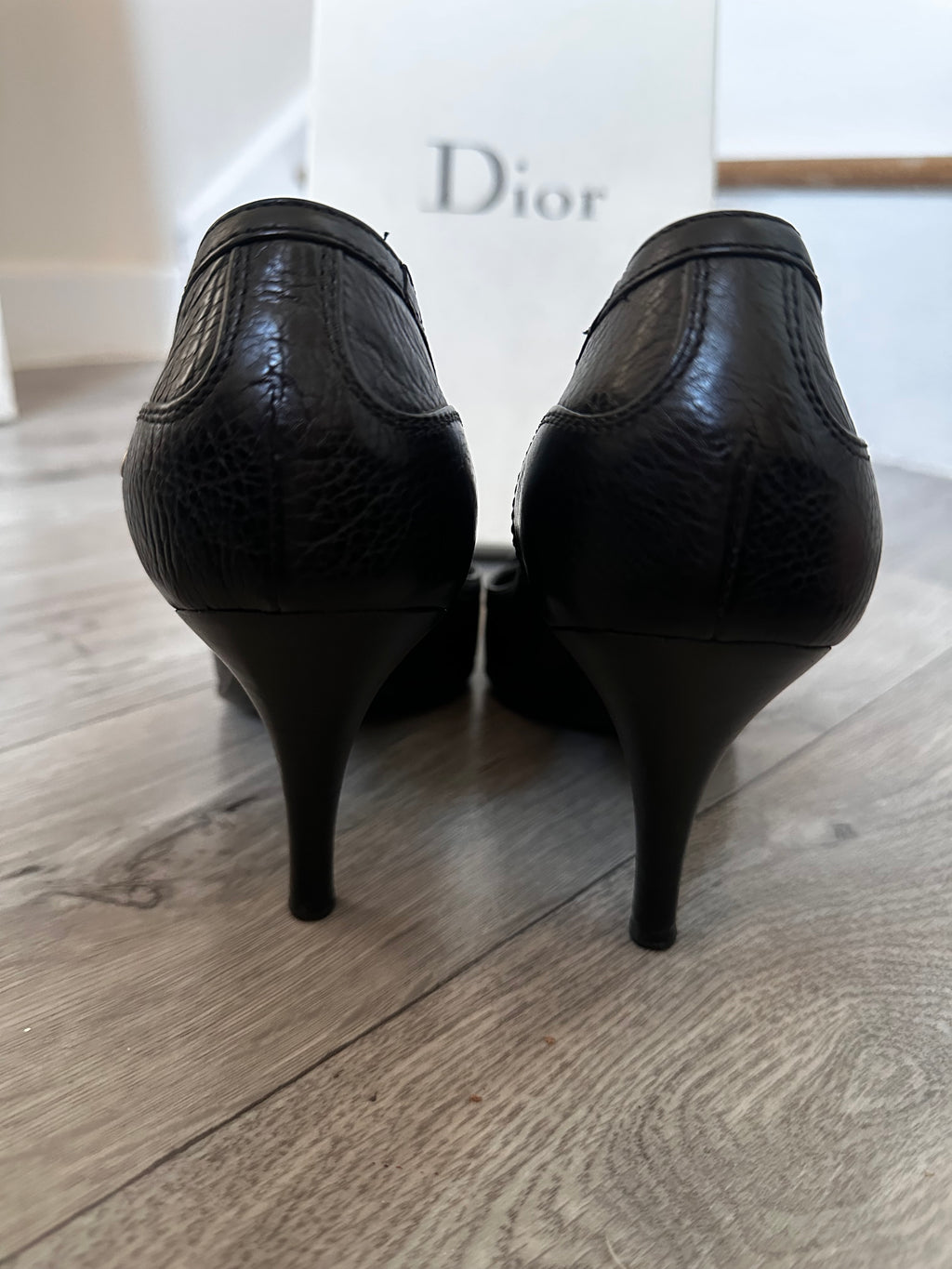 Vintage Dior Black pointed heels