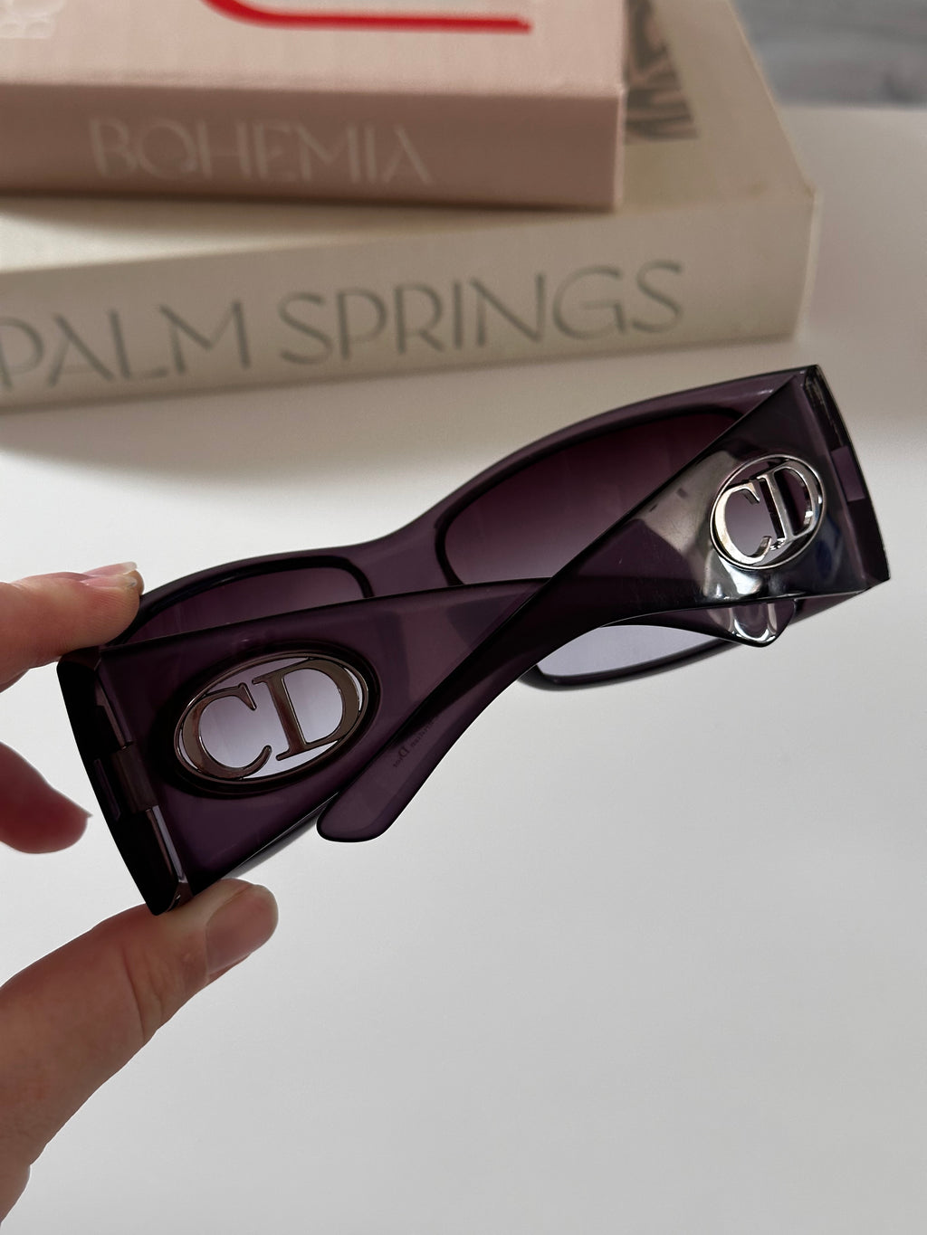 2000s Purple Dior Wrap sunglasses