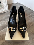 Vintage Dior Black pointed heels