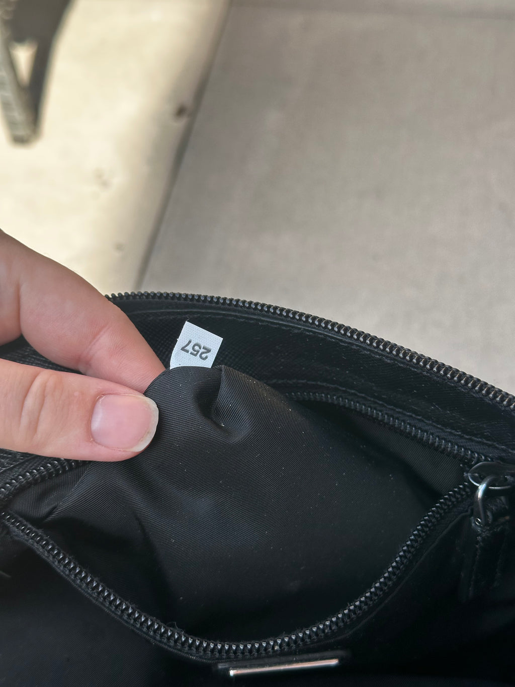 Vintage Prada Black Nylon Pouch