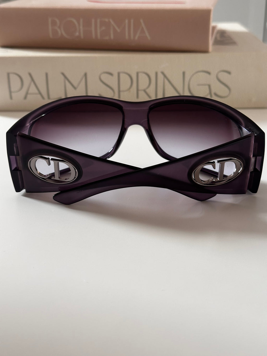 2000s Purple Dior Wrap sunglasses