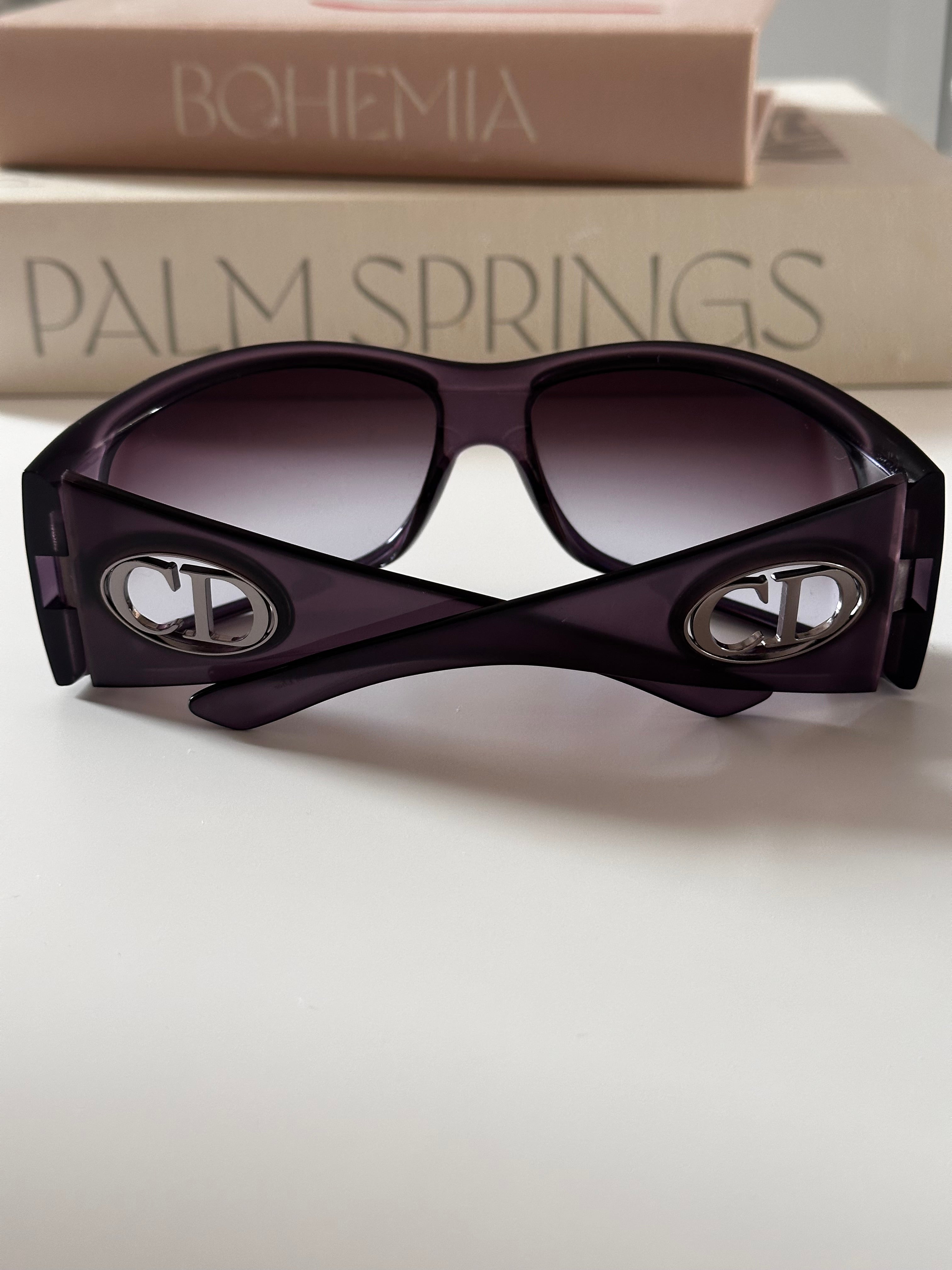 2000s Purple Dior Wrap sunglasses