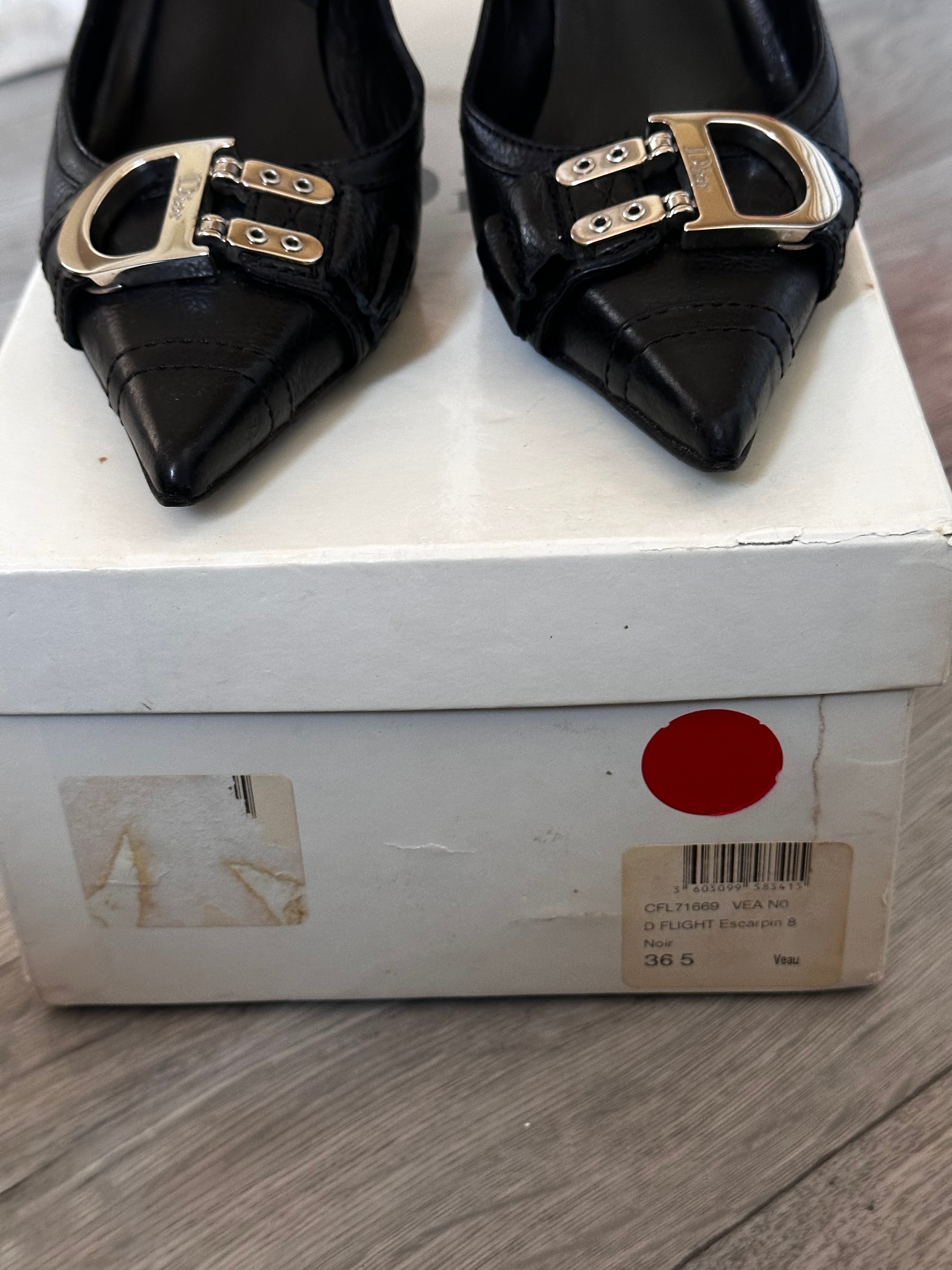 Vintage Dior Black pointed heels