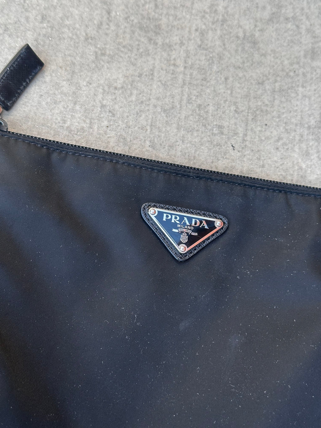 Vintage Prada Black Nylon Pouch
