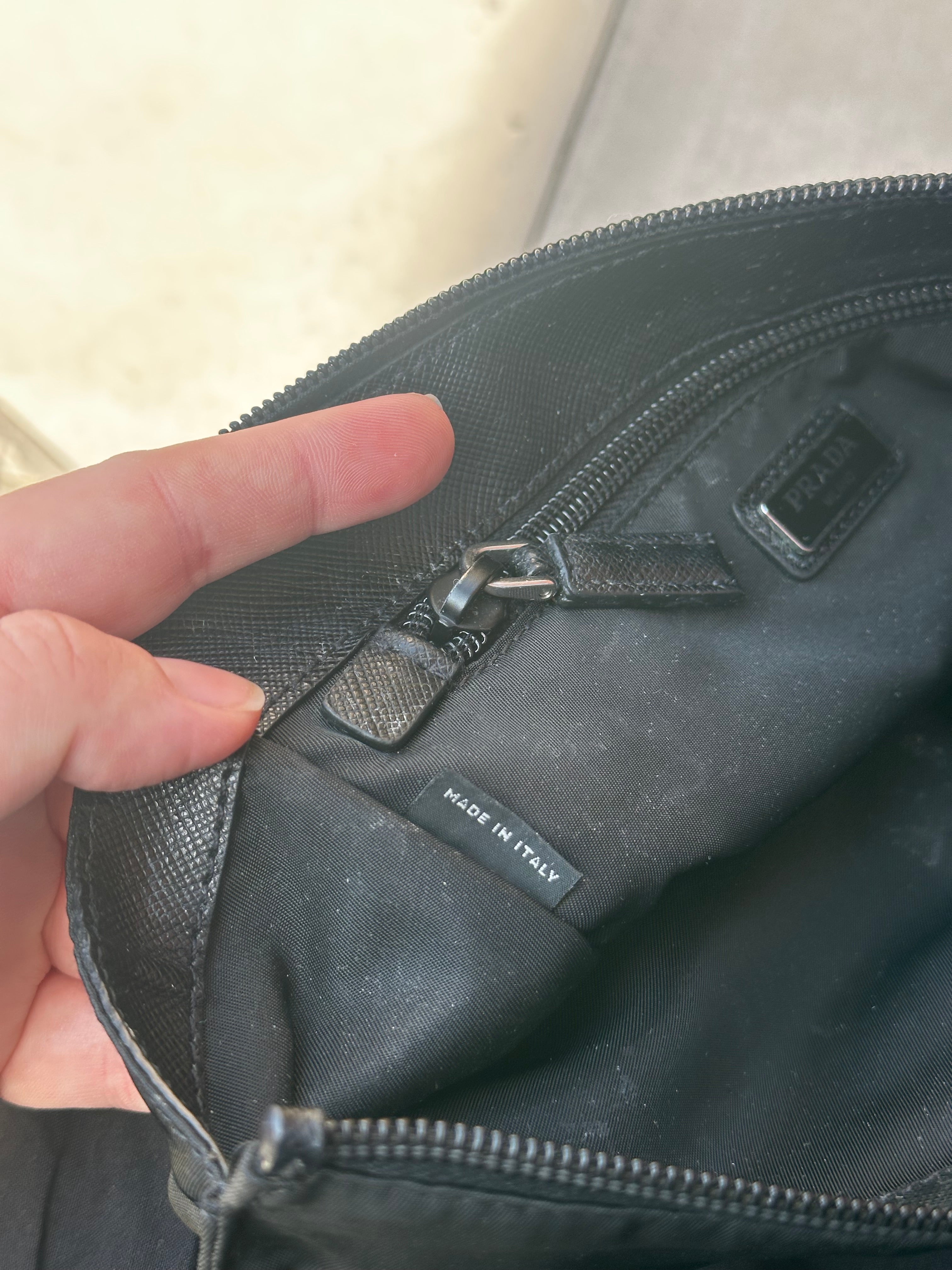 Vintage Prada Black Nylon Pouch